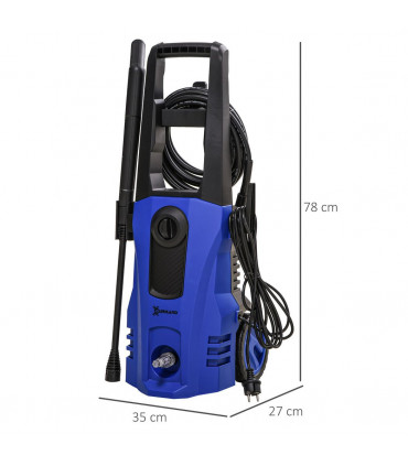 DURHAND High-Performance Power Washer 1800W, 150 Bar, 510 L/h, Blue