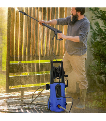 DURHAND Portable Power Washer 1800W, 150 Bar, 510 L/h for Garden, Car, Blue