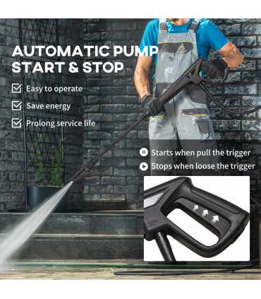 DURHAND Portable Power Washer 1800W, 150 Bar, 510 L/h for Garden, Car, Blue