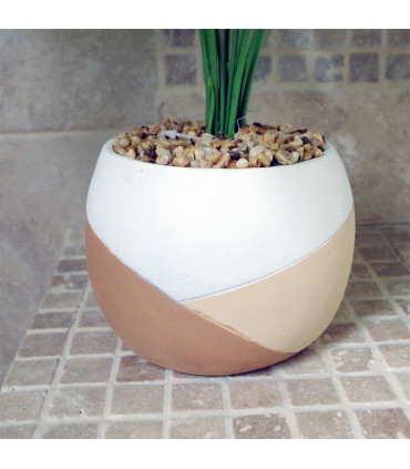 40cm Artificial Pothos Plant Variegated Shrub with Planter