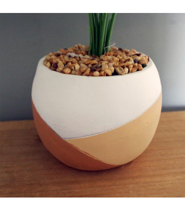 40cm Artificial Pothos Plant Variegated Shrub with Planter