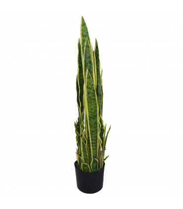 90cm (3ft) Artificial Sansevieria Yellow Green Indoor Plant - Large