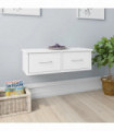 Wall-mounted Drawer Shelf White 60x26x18.5 cm Chipboard