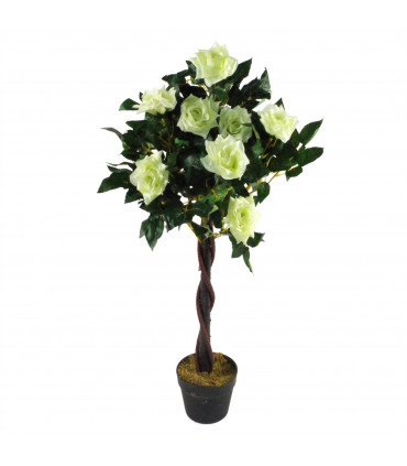 Artificial Cream Rose Tree Wedding Twisted Vine Detail 90cm (3ft)