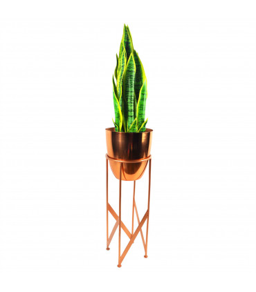 55cm Gold Planter with Matching Stand