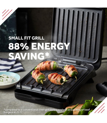 George Foreman Small Electric Fit Grill Black, 760W