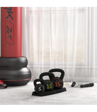 HOMCOM Set of 2 CD Media Display Shelf Unit Tower Rack Adjustable, Mocha Wood