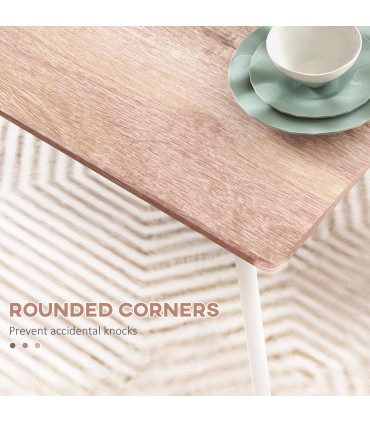 HOMCOM 5 Piece Dining Table and Chairs Set, Space Saving Table and 4 Chairs