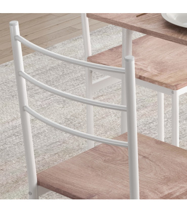 HOMCOM 5 Piece Dining Table and Chairs Set, Space Saving Table and 4 Chairs