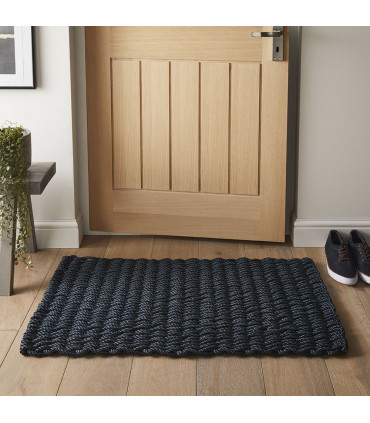 Didsbury Braided Polypropylene 55x100cm Navy Doormat