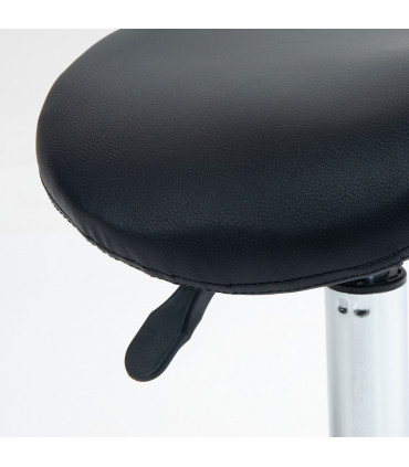HOMCOM Saddle Chair, Rolling Salon Stool for Massage Spa Clinic Beauty, Black