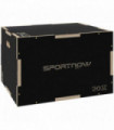 SPORTNOW 41/51/61cm Plyometric Jump Box, Wooden Plyo Box for Home Gym