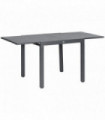 Outsunny Extendable Garden Table for 6 with Aluminium Frame for Patio, Balcony