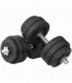 HOMCOM 30KG Adjustable Dumbbells Weight Set Hand Weight for Body Fitness