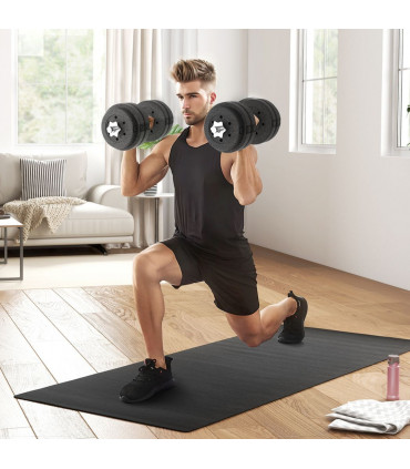 HOMCOM 30KG Adjustable Dumbbells Weight Set Hand Weight for Body Fitness