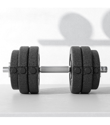 HOMCOM 30KG Adjustable Dumbbells Weight Set Hand Weight for Body Fitness