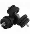 HOMCOM 25KG Adjustable Dumbbells Weight Set Hand Weight for Body Fitness