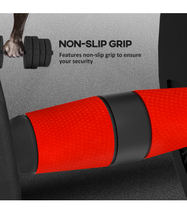 HOMCOM 30kg Adjustable 2 IN 1 Barbell Dumbbells Weight Set for Body Fitness