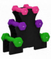 SPORTNOW Hex Dumbbells Set with Dumbbell Rack, 2 x 1kg, 2 x 2kg, 2 x 3kg