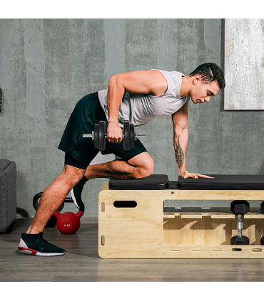 HOMCOM 20KG Adjustable Dumbbells Weight Set Hand Weight for Body Fitness