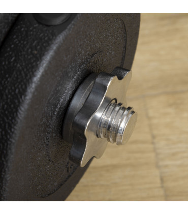 HOMCOM 20KG Adjustable Dumbbells Weight Set Hand Weight for Body Fitness