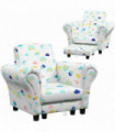 AIYAPLAY 2 Piece Kids Sofa Set with Cloud Design, for Nursery, White