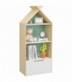 AIYAPLAY Kids Bookshelf with 3 Shelves, Drawer, Anti-tip Device, for Kids Room
