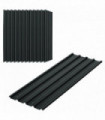 Outsunny Pack of 12 Metal Roofing Sheets for Greenhouse and Shed, Dark Grey