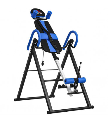 HOMCOM Adjustable Gravity Inversion Table with Safety Belt, Blue