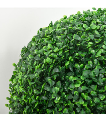 HOMCOM Set of 2 Artificial Topiary Balls Indoor Outdoor Faux Boxwood Balls