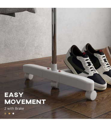 HOMCOM 3 Layer Folding Cloth Hanger Stand Towel Hanging Dryer Rack Holding Airer