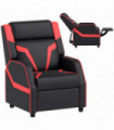 AIYAPLAY 2 in 1 Kids Armchair Recliner, PU Leather, for 3-9 Years Old, Black