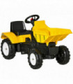 HOMCOM Ride on Tractor No Power for Kids with Manual Control Bucket