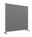 Outsunny Garden Screen with Wheels, 6ft Rolling Privacy Room Divider, Dark Grey