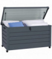 Outsunny 331L Outdoor Storage Box Waterproof with Wheels and Lock