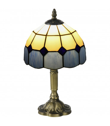 HOMCOM Antique Table Lamp, for Bedroom Bedside, Bulb not Included, Blue