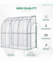 Walk-In Lean to Wall Tunnel Greenhouse