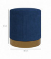 Round Ottoman, Upholstered Foot Stool