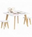 AIYAPLAY 3 Pieces Kids Table and Chair Set for Playroom, Bedroom