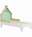 AIYAPLAY Toddler Bed Frame Bedroom Furniture w/ Guardrails, 144 x 74 x 110cm