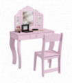 AIYAPLAY Kids Dressing Table Set Make up w/ Stool, Drawer, for Playroom