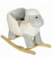 AIYAPLAY Baby Rocking Horse with Safety Belt, Sound, for 1-3 Years, Grey