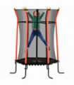 HOMCOM 5.4FT Kids Trampoline With Enclosure Indoor Outdoor for 3-10 Years Red