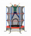 HOMCOM Trampoline for Kids w/Enclosure Net Built-in Zipper 3-10 Year