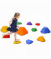 AIYAPLAY 11PCs Kids Stepping Stones, Non-Slip Stackable River Stones