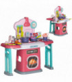AIYAPLAY 45 Pieces Kids Kitchen w/ Rotating Tables, Light, Sound, Spray