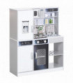 AIYAPLAY Play Kitchen, Pretend Toy Kitchen w/ Sounds Lights, Microwave