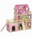 AIYAPLAY Dolls House with 13 Pieces Wooden Furniture and Accessories
