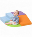 HOMCOM 4-piece Soft Play Set Climb and Crawl Foam Activity Toys Orange