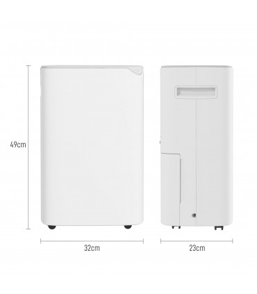 HOMCOM 20L/Day Small Dehumidifier for Home Damp Laundry, with 24H Timer